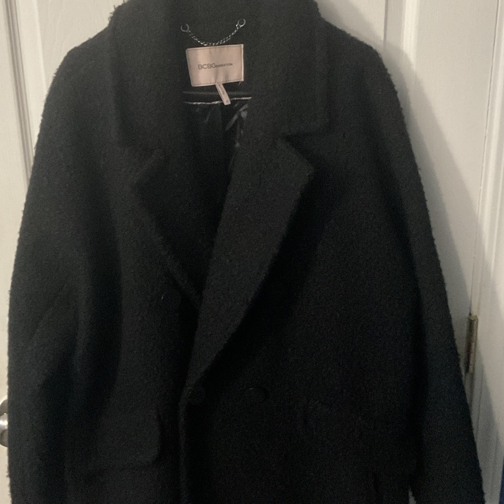 BCBGMaxAzria Women's Black Teddy Jacket